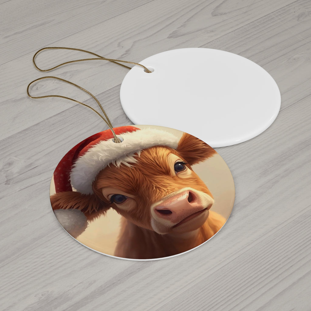 Cow Ceramic Ornament