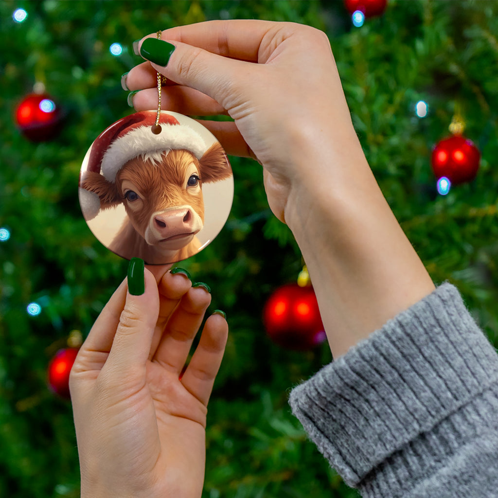 Cow Ceramic Ornament